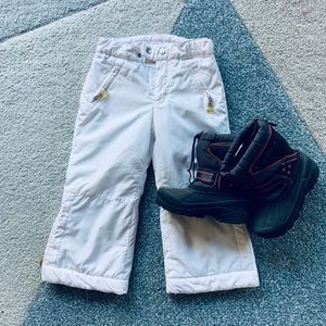 GAP White Kids Snow Pants
